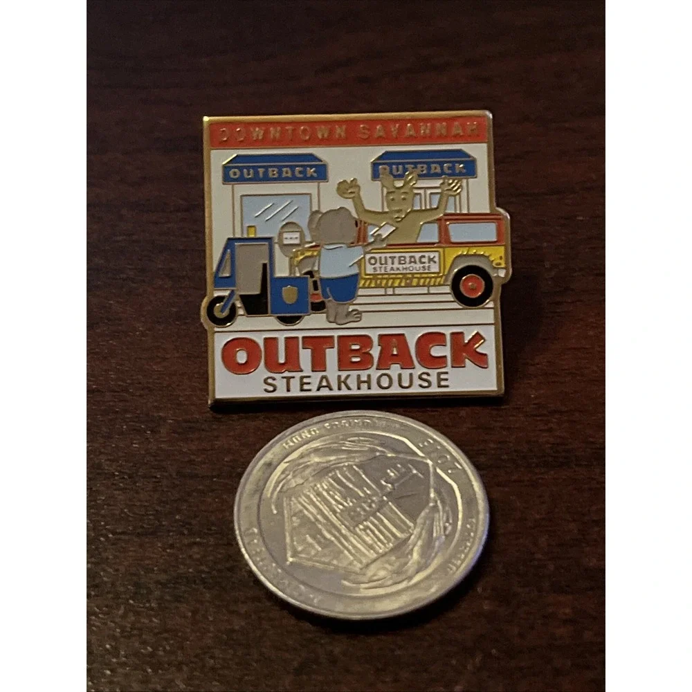Outback Steakhouse Downtown Savannah Georgia Koala Parking Ticket‎ Lapel Hat Pin